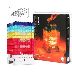 NWT NIB LEGO Type DIY Make Your Own Lamp Lantern Light LED SSYS